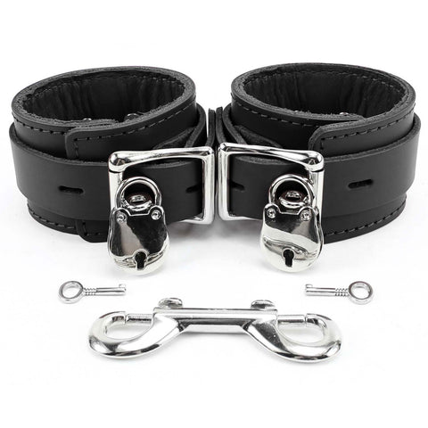 Atlanta Wrist Cuffs Ankle Cuffs Handmade Lambskin Leather Handcuffs