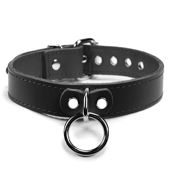 Maxim Collar Bdsm Day Collar O-Ring Collar Ddlg Collar Bondage Leather  Collar 1'' Day Collar Bdsm Kitten Play Collar– VP Leather