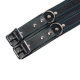 Lockable Leather Bondage Restraints Set - 11 Piece BDSM Gear with Ball Gag | Avery Collection