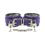 Premium Leather BDSM Wrist Cuffs Hogtie with Fur Lining & Metal Hardware Restraints | Atlas Collection