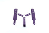 Leather Bondage Wrist Cuffs with Hogtie Restraint & Durable Handle - BDSM Gear | Atlas Collection