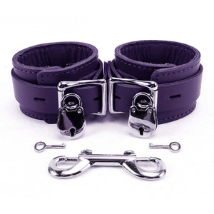 Premium Lambskin Leather Wrist & Ankle Cuffs - BDSM Bondage Restraints Set | Atlanta Collection