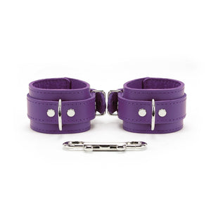 Ankle and Wrist Cuffs Collar Chain Leash Set - Soft Handcrafted Leather BDSM Restraints | Atlanta Collection
