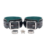 Lockable Leather Bondage Restraints Set - 11 Piece BDSM Gear with Ball Gag | Avery Collection