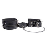 11-Piece Leather BDSM Restraint Set with Thigh Cuffs | Avery Collection