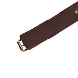 Leopard Print Leather BDSM Collar – Customizable with Gold Hardware | Thais Collection
