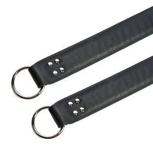 BDSM Leather Suspension Wrist Restraint Cuffs for Bondage Play | Madison Collection