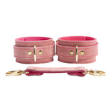 Rose Luxury Pink Suede Bondage Kit with Storage Case