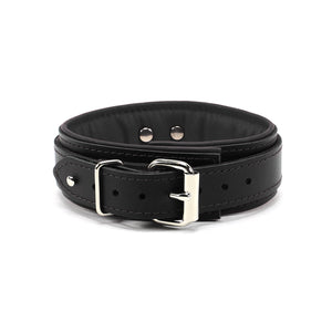 1.5" Padded BDSM Leather Collar with Regular/Locking Closure | Madison Collection