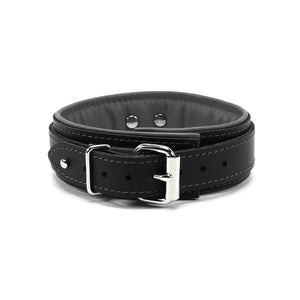 1.5" Padded BDSM Leather Collar with Regular/Locking Closure | Madison Collection