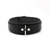 1.5" Padded BDSM Leather Collar with Regular/Locking Closure | Madison Collection