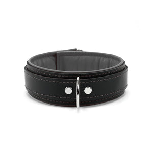 1.5" Padded BDSM Leather Collar with Regular/Locking Closure | Madison Collection