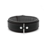 1.5" Padded BDSM Leather Collar with Regular/Locking Closure | Madison Collection