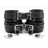 Premium Lambskin Leather Wrist & Ankle Cuffs - BDSM Bondage Restraints Set | Atlanta Collection