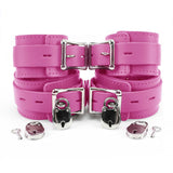 Premium Lambskin Leather Wrist & Ankle Cuffs - BDSM Bondage Restraints Set | Atlanta Collection