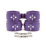 Premium Lambskin Leather Wrist & Ankle Cuffs - BDSM Bondage Restraints Set | Atlanta Collection