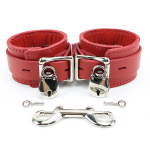 Premium Lambskin Leather Wrist & Ankle Cuffs - BDSM Bondage Restraints Set | Atlanta Collection