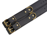 11-Piece Leather BDSM Restraint Set with Thigh Cuffs | Avery Collection
