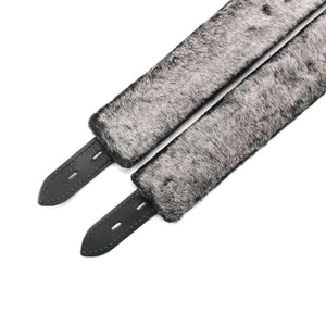 BDSM Leather Ankle & Wrist Cuffs with Collar, Chain, & Leash Set | Bonn Collection