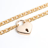 Heart Padlock Chain BDSM Day Collar Necklace