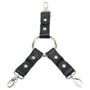 Latigo Leather 3-Way Hogtie Bondage Restraints for BDSM Play - Durable Cuff Set | Madison Collection