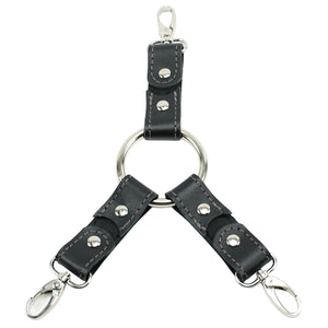 Latigo Leather 3-Way Hogtie Bondage Restraints for BDSM Play - Durable Cuff Set | Madison Collection