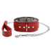 Atlas Collar and Leash Handcrafted Premium Latigo Leather Chinchilla Faux Fur Lining