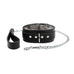 Atlas Collar and Leash Handcrafted Premium Latigo Leather Chinchilla Faux Fur Lining