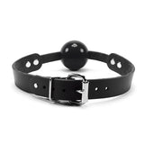 Silicone Ball Gag with Lambskin Leather Strap - Unisex BDSM Gear