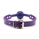 Silicone Ball Gag with Lambskin Leather Strap - Unisex BDSM Gear