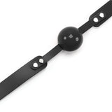 Silicone Ball Gag with Lambskin Leather Strap - Unisex BDSM Gear