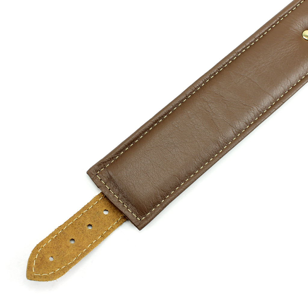 Brown Leather BDSM Collar - Fox Padded Design for Comfort | Fox Collection