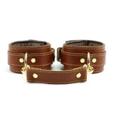 Brown Leather Wrist and Ankle Restraints | Fox Collection