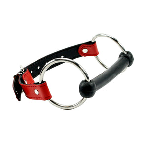 Premium Lambskin Leather Bit Gag with Rubber Bit for BDSM | Bonn Collection