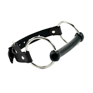 Premium Lambskin Leather Bit Gag with Rubber Bit for BDSM | Bonn Collection