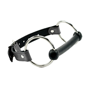 Premium Lambskin Leather Bit Gag with Rubber Bit for BDSM | Bonn Collection