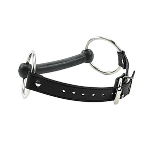 Premium Lambskin Leather Bit Gag with Rubber Bit for BDSM | Bonn Collection