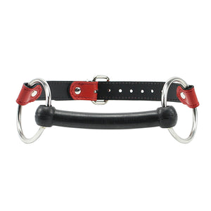 Premium Lambskin Leather Bit Gag with Rubber Bit for BDSM | Bonn Collection