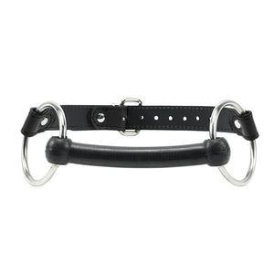 Premium Lambskin Leather Bit Gag with Rubber Bit for BDSM | Bonn Collection