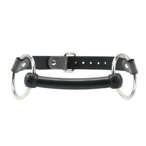 Premium Lambskin Leather Bit Gag with Rubber Bit for BDSM | Bonn Collection