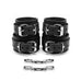 Atlanta Wrist Cuffs and Ankle Cuffs Combo With Hogtie Sturdy Leather Restraints