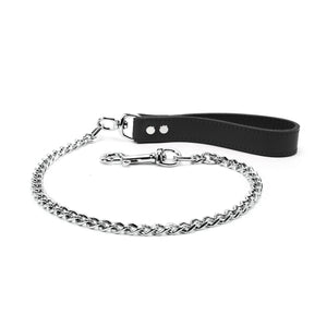 BDSM Leather Lead with Luxurious Handle for Dominance Play | Atlas Collection