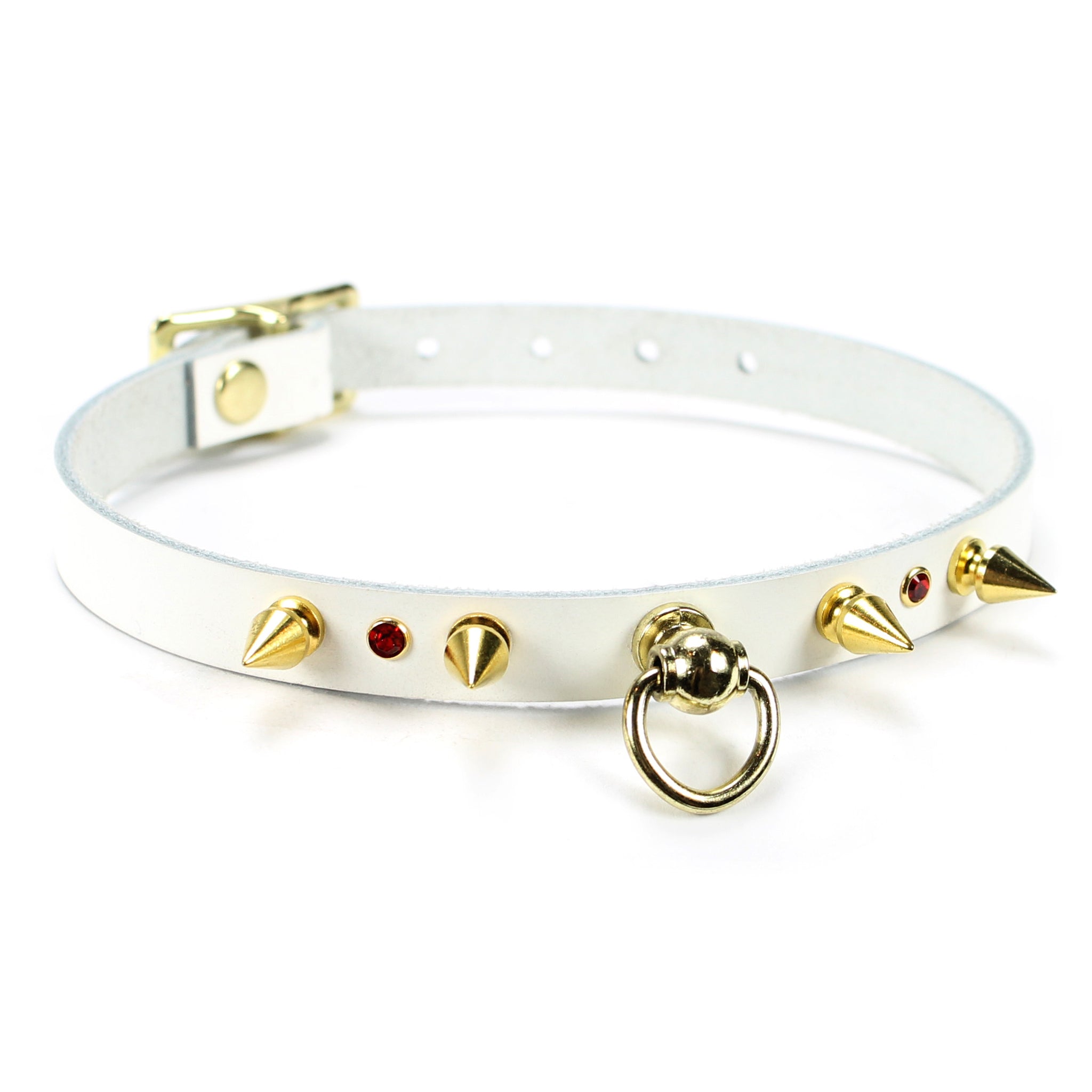 Luxurious Leather BDSM Day Collar for Submissive Play | Sofia Collection