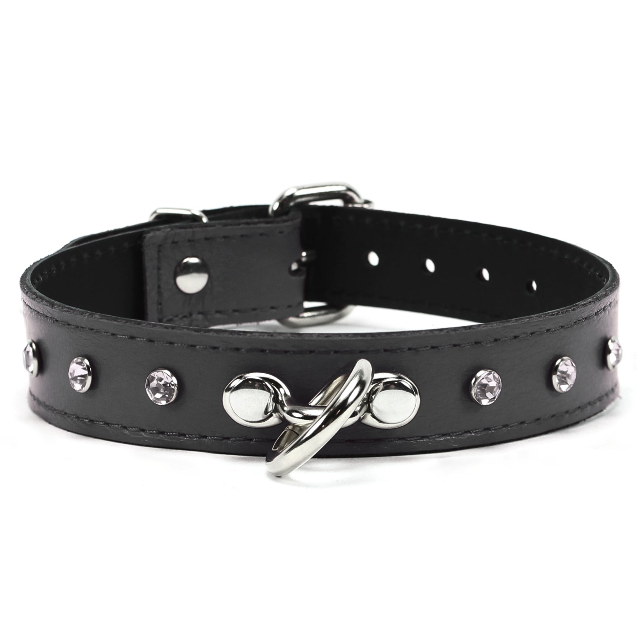 Premium Leather BDSM Rena Collar with Buckle, Fetish Bondage Gear | Rena Collection