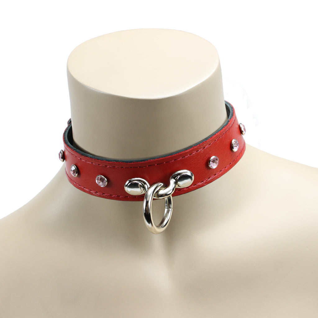 Premium Leather BDSM Rena Collar with Buckle, Fetish Bondage Gear | Rena Collection