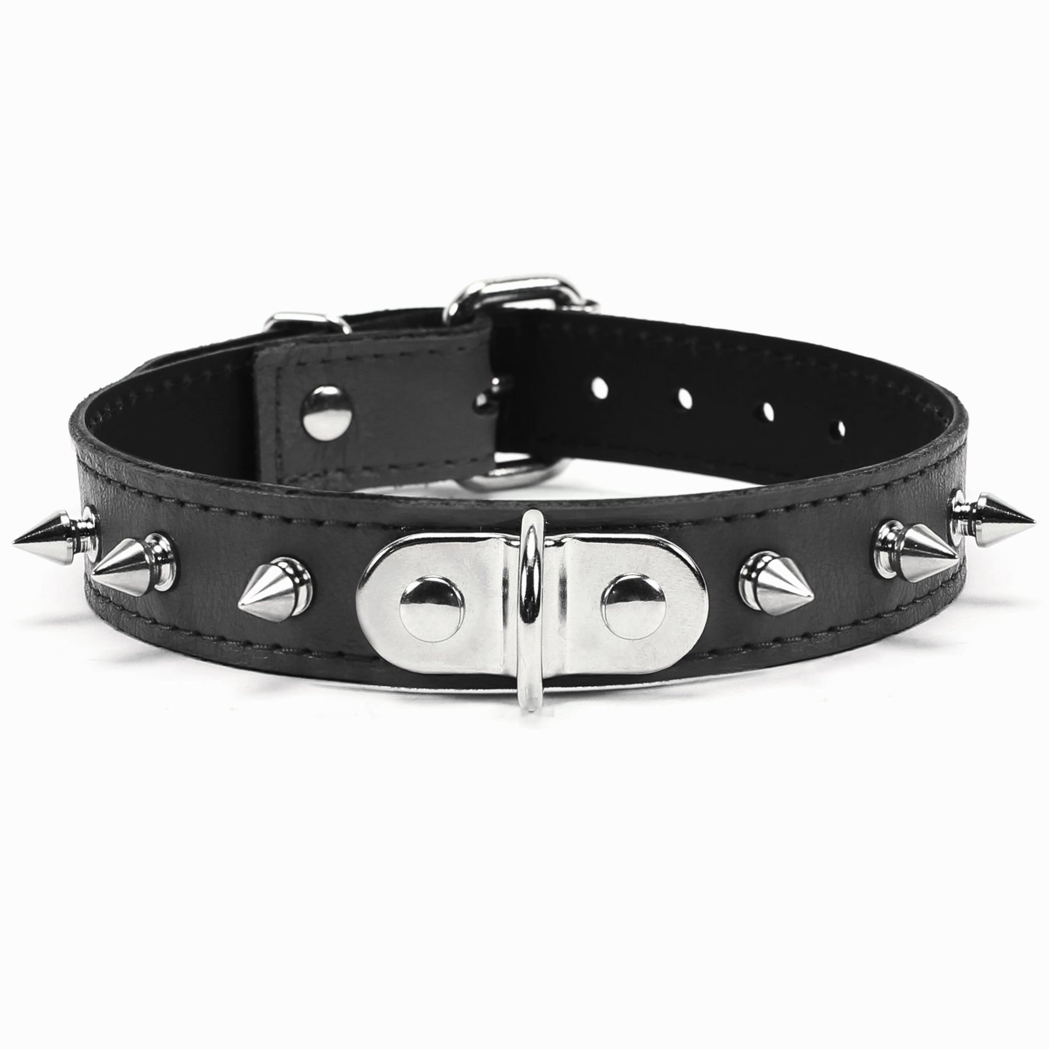 Deluxe Leather BDSM Slave Collar Adjustable with Locking Buckle | Nikita Collection