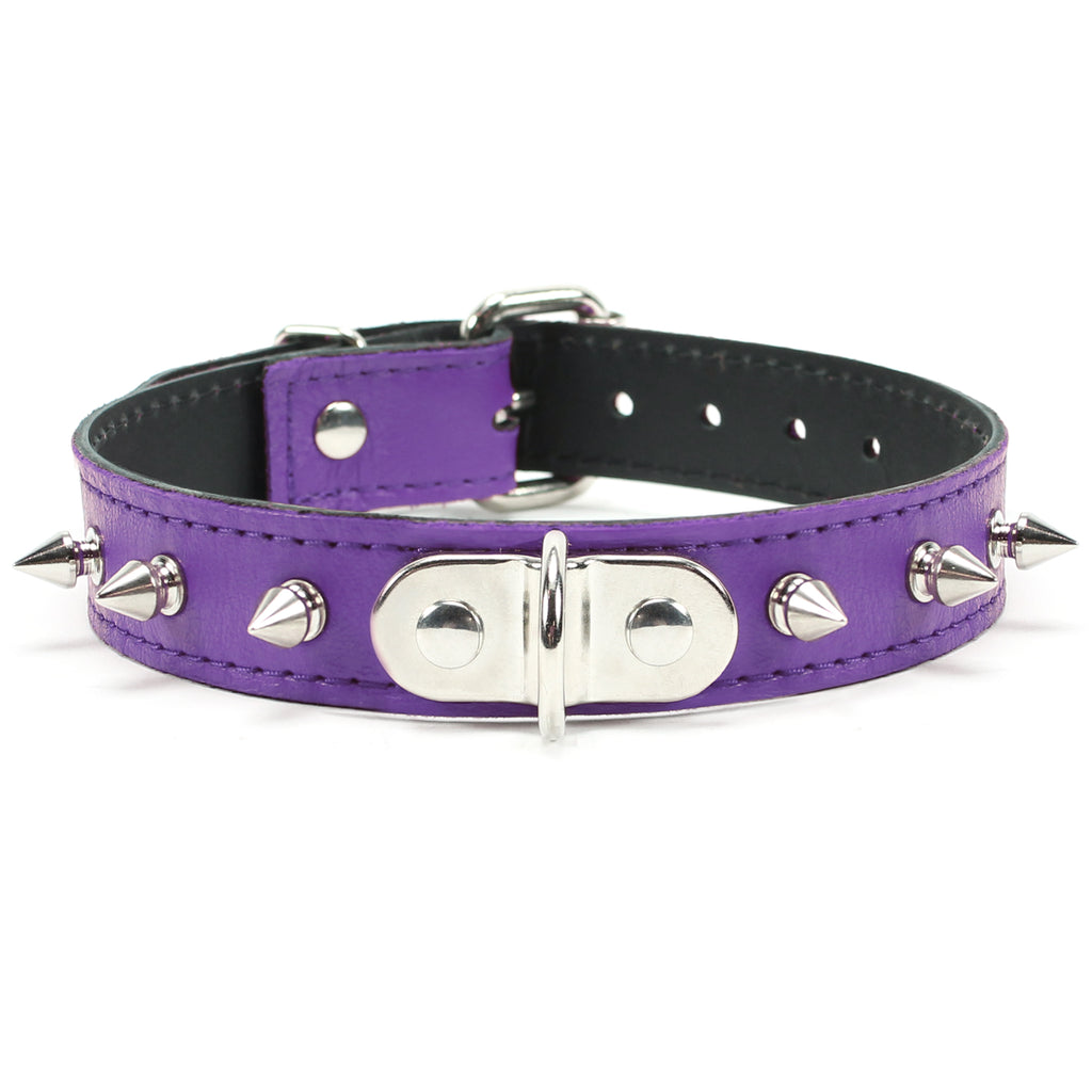 Deluxe Leather BDSM Slave Collar Adjustable with Locking Buckle | Nikita Collection