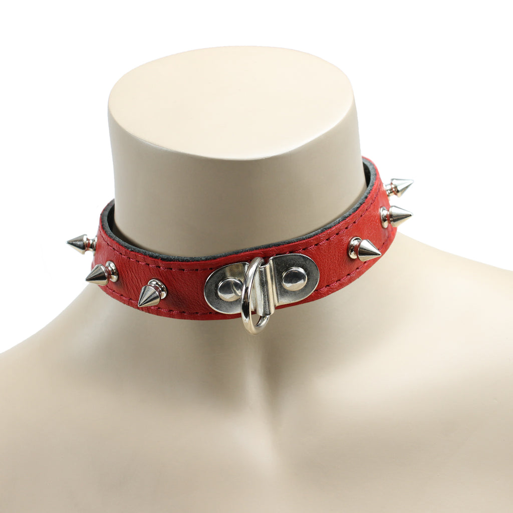 Deluxe Leather BDSM Slave Collar Adjustable with Locking Buckle | Nikita Collection