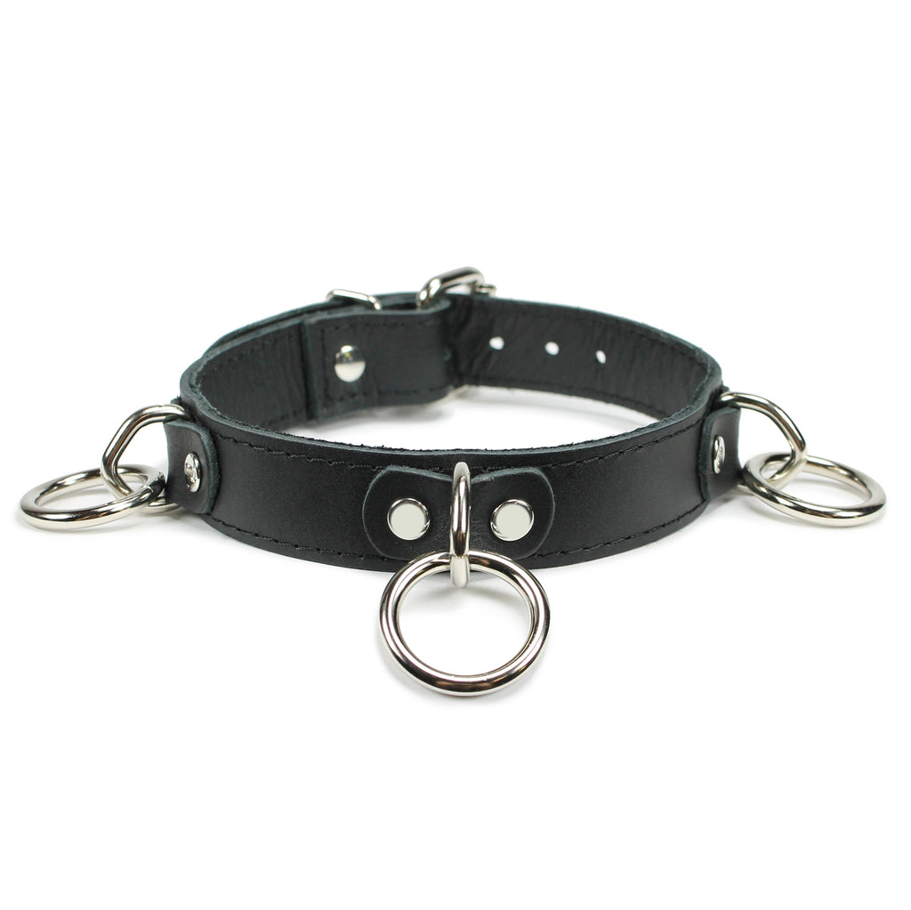 Deluxe Leather BDSM Collar for Bondage Restraint | Minos Collection