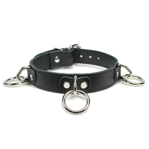 Deluxe Leather BDSM Collar for Bondage Restraint | Minos Collection
